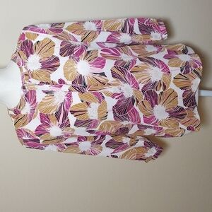 JM Collection Wildflower Mix Women's Blouse